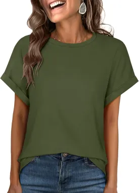 ANRABESS Oversized Tshirts for Women Summer Tops Short Sleeve Casual Loose Basic Tee Shirt Cute Outfits 2025 Trendy Clothes