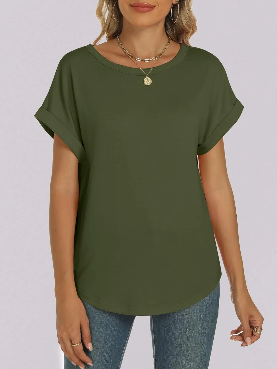ANRABESS Oversized Tshirts for Women Summer Tops Short Sleeve Casual Loose Basic Tee Shirt Cute Outfits 2025 Trendy Clothes