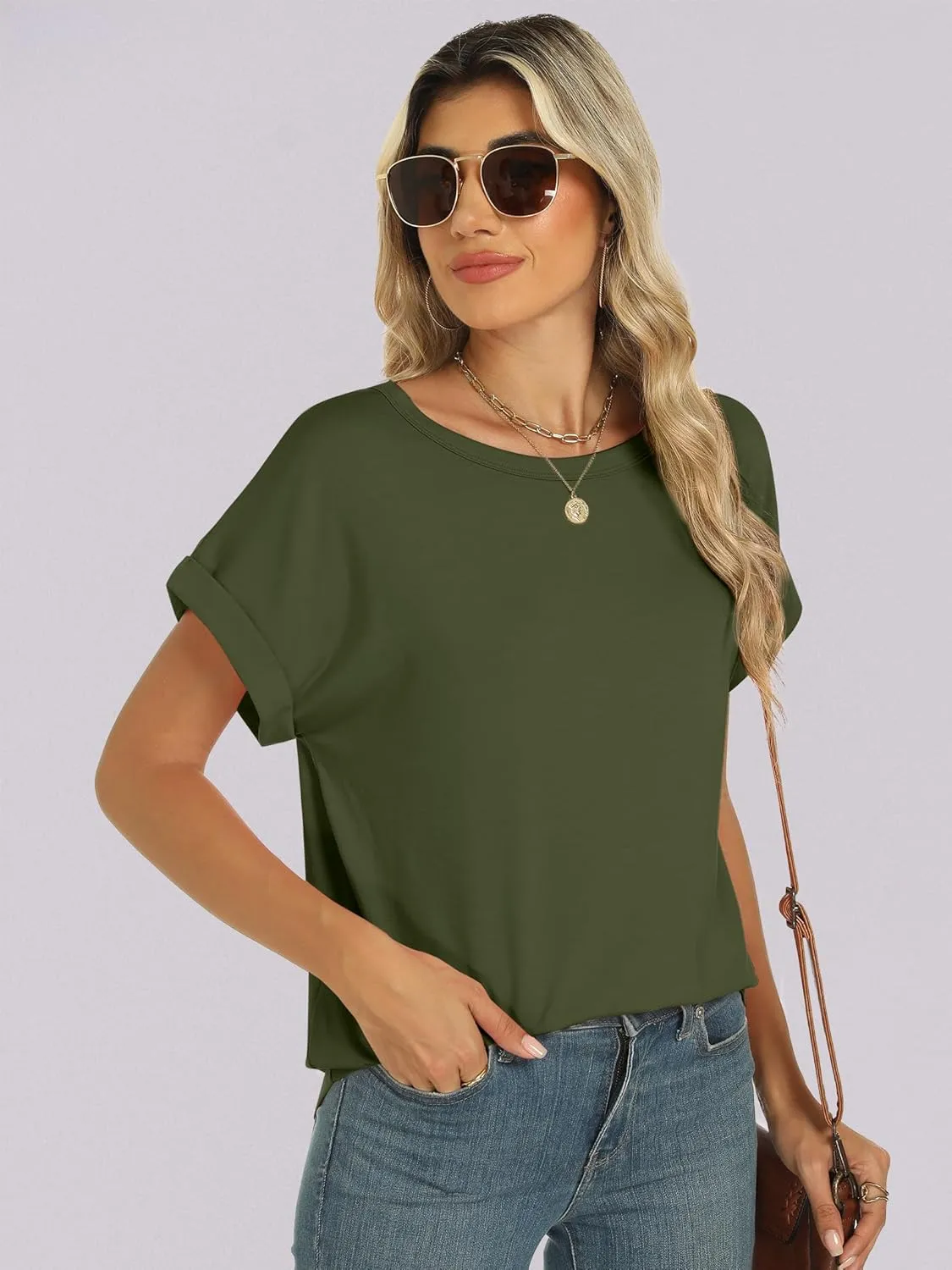 ANRABESS Oversized Tshirts for Women Summer Tops Short Sleeve Casual Loose Basic Tee Shirt Cute Outfits 2025 Trendy Clothes