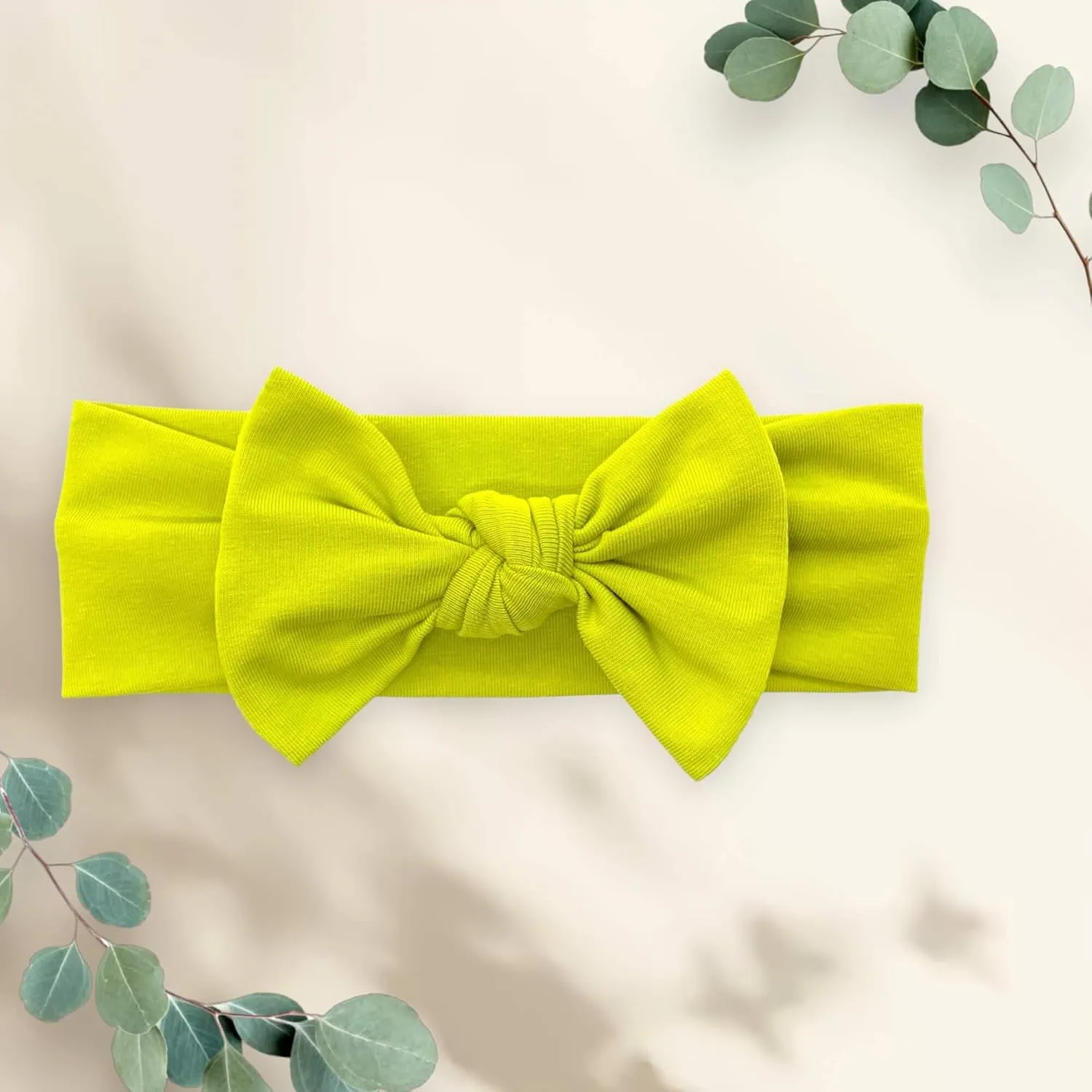 Baby Girl Headbands-Infant,Toddler Cotton Handmade Hairbands with Bows Child Hair Accessories (Pistachio Green)