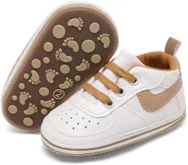 Clowora Unsex Baby Shoes Boys Girls Infant Sneakers Non-Slip Soft Rubber Sole Toddler Crib First Walker Lightweight Shoes