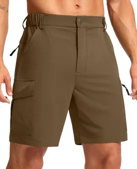 Pudolla Men's Hiking Cargo Shorts 7" Lightweight Quick Dry Casual Work Shorts for Men Summer Travel Golf with 5 Pockets