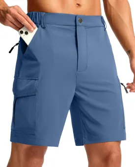 Pudolla Men's Hiking Cargo Shorts 7" Lightweight Quick Dry Casual Work Shorts for Men Summer Travel Golf with 5 Pockets